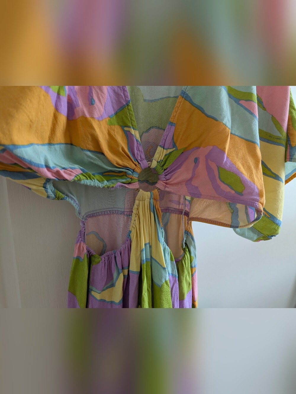 Show Me Your MuMu Pastel Abstract Cut Out Maxi Dress - Picture 8 of 9